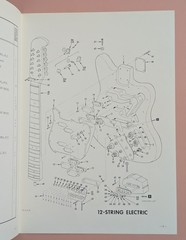 Fender 12-String Electric Guitar Replacement Parts List & Schematics – Rare 70s