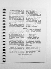ONE BRAND NEW COPY OF MCINTOSH MC240 STEREO POWER AMPLIFIER OWNER’S MANUAL
