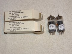 2 x 5814A (12AU7) RCA Tubes*Super Strong Matched*Black-O*MEATBALL*NOS_NIB* #R2