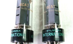Vintage Sylvania Matched Pair 6CA7/EL34 Audio Tubes Made in Germany Tested Good