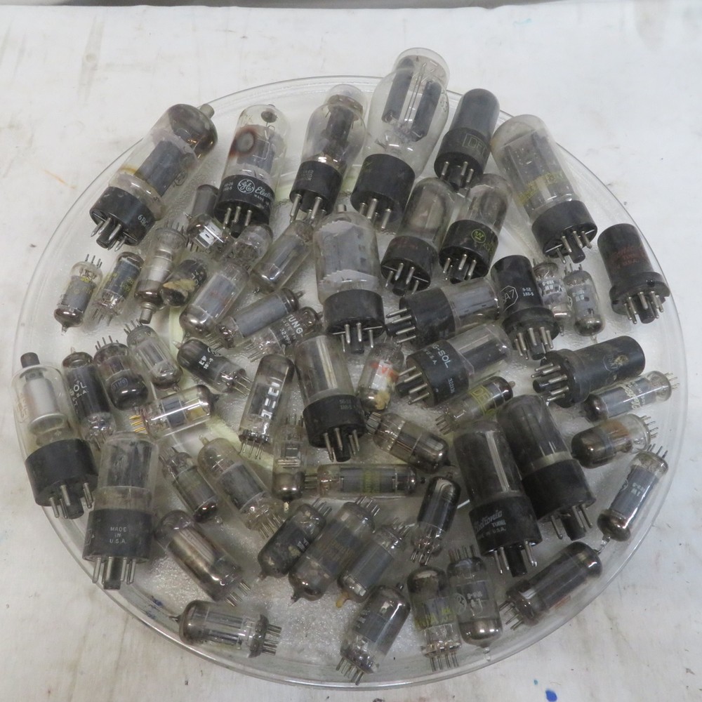 Lot of VTG Vacuum Tubes GE Tung-Sol Raytheon Radio Amp Valves Bulk – for Parts