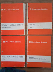 4 Bell & Howell Schools Assembly Manuals 9550-1, 9550-2 pt 1, 9550-2 pt 2, 9501
