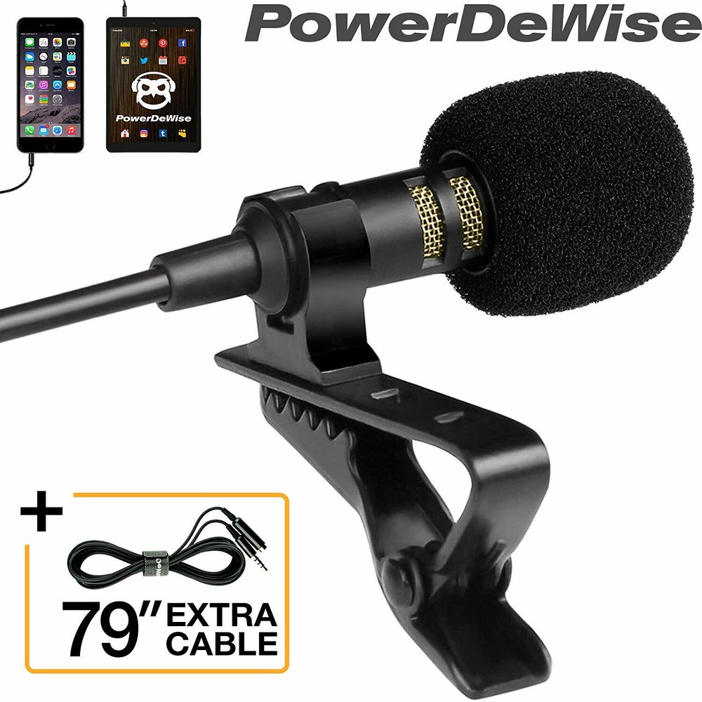 Professional Grade Clip On Omnidirectional Mic for Recording Youtube iPhone