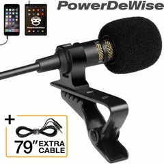 Professional Grade Clip On Omnidirectional Mic for Recording Youtube iPhone