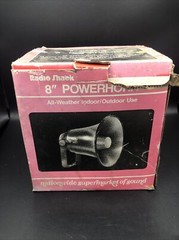 NEW in Box NOS Vintage Radio Shack 8″ POWERHORN INDOOR/OUTDOOR