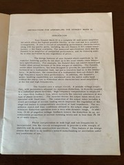Dynakit MARK III ORIGINAL Instructions For Assembly + Diagram