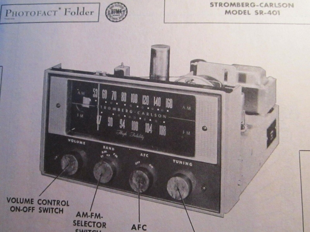 STROMBERG-CARLSON SR-401 TUNER RECEIVER PHOTOFACT