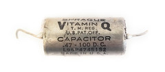 Lot of 25 Vintage Sprague Vitamin Q 0.47uf 100VDC Capacitors Guitar Tone Caps