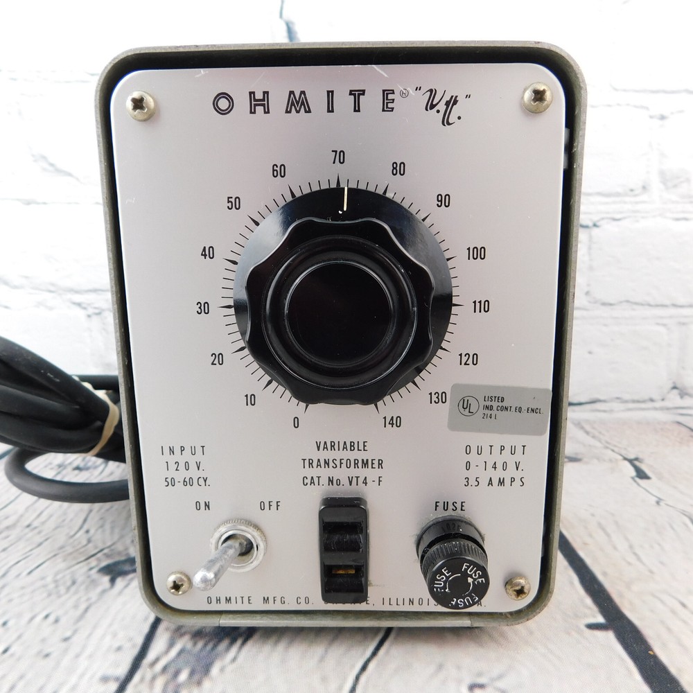 Vintage Ohmite VT4-F Variable Transformer 3.5 amp POWERS ON – NOT TESTED Clean