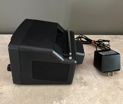 VTG. 80’s PORTABLE EMERSON 5″ BLACK & WHITE TELEVISION w/ POWER CABLE NO. TB0511