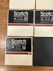 Lot of 11 Vintage Scotch 3M Magnetic Tape 150, 1/4″ x 1800′ Tapes 200 203 Jazz
