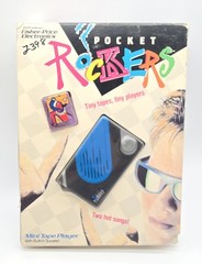 Vintage Pocket Rockers Mini Cassette Tape Player 1988 Box Complete Bangles *Read
