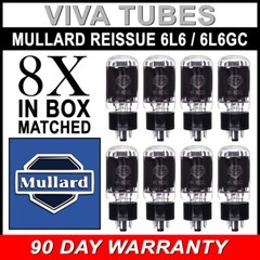 Brand New Mullard Reissue 6L6GC 6L6 Current Matched Octet (8) Vacuum Tubes