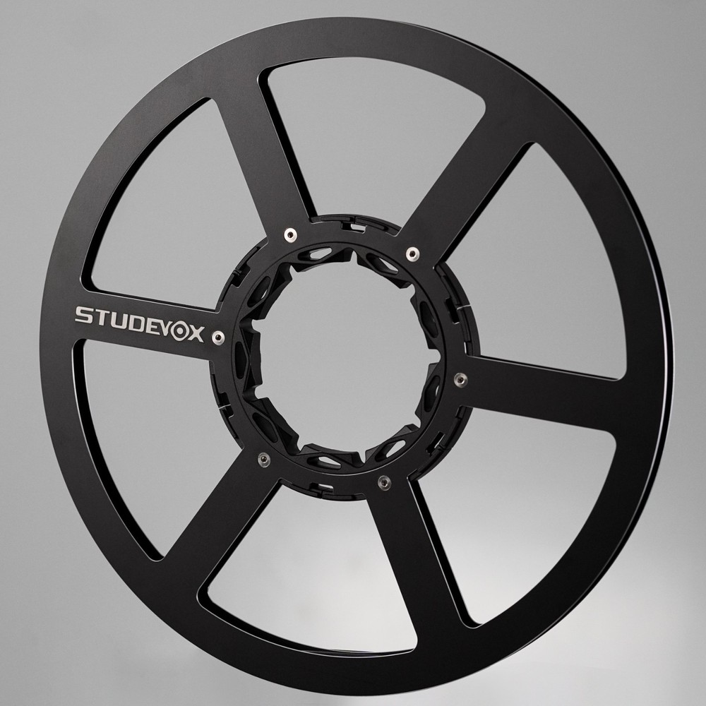 Studevox 10.5″ Edge Polished Black Aluminium Tape Reel For Reel Tape Recorders