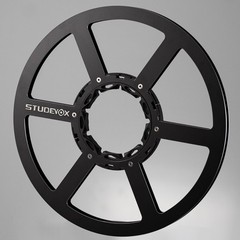 Studevox 10.5″ Edge Polished Black Aluminium Tape Reel For Reel Tape Recorders