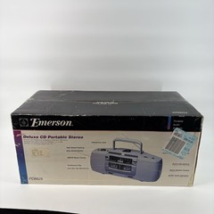 Emerson PD6625 Vintage 90’s Deluxe CD Dual Cassette Portable Stereo Factory Seal