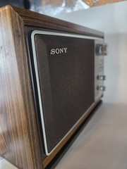 Vintage Sony ICF-9740W Radio AM FM Table Top Mid Century MCM Sim. Wood WORKING