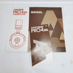 Koss Pro/4AAA Stereophone Owners Manual Vintage 1977 Brown White USA Replacement