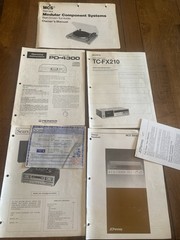 Vintage Audio Manual Lot: MCS Receiver & Turntable, Pioneer CD, Sony Cassette