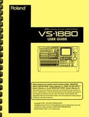 Roland VS-1880 Digital Studio Workstation USER GUIDE