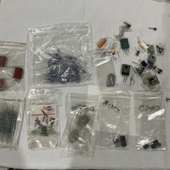 Vintage Mixed Lot Of Electronic Components Resistors Capacitors Transistors TV