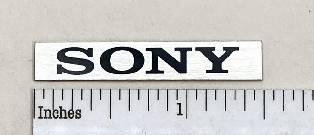 Sony ICF-5500W Name Plate Badge Custom Made Aluminum