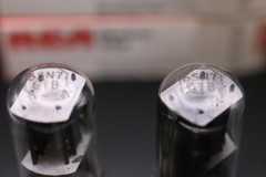 RCA 6SN7GTB Matched Pair NOS/NIB Black tall Ladder Plates matched & balanced!!!