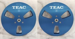 One Pair Silvery TAPE REEL TEAC 7” inch Light Metal Aluminum Take Up Reel
