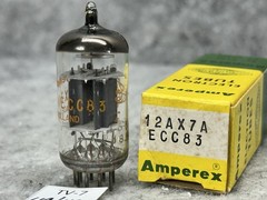 NOS NIB AMPEREX 12AX7A ECC83 MADE IN HOLLAND TUBE TESTS 100% AMPLITREX