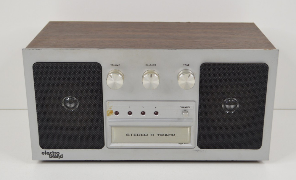 Electro Brand 8-Track Player Model No. 6493 Wooden Case ONE SPEAKER NO SOUND
