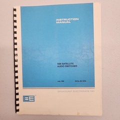BE Satellite Audio Switcher SS6 Instruction Manual