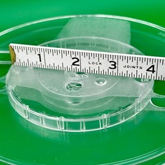 7-inch Take-up Reel 7″ x 1/4″ ~ 4″ Hub ~ Empty Clear Plastic ~ No Tape ~ NOS