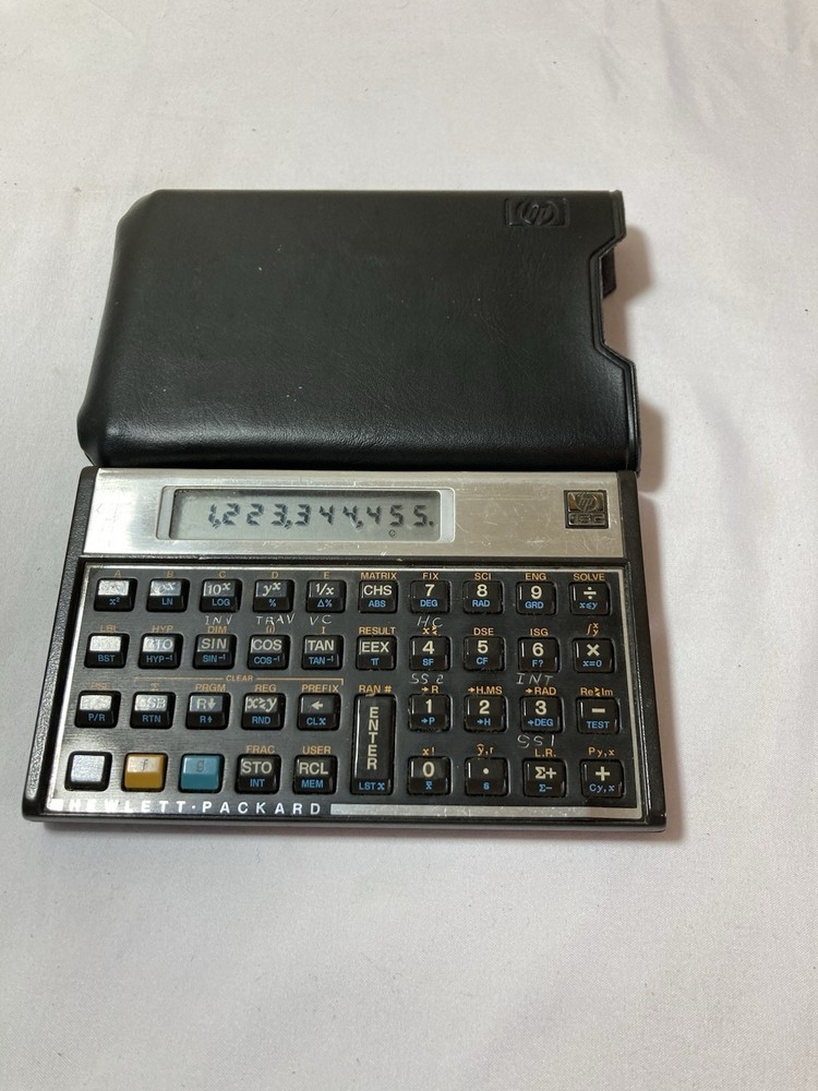 Vintage HP-15C Black Silver Portable Programmable Scientific Calculator