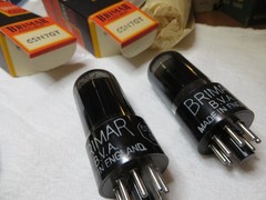 Radio tubes Two Brimar 6SN7 smoked glass Tested over 100% on TV/7/unused
