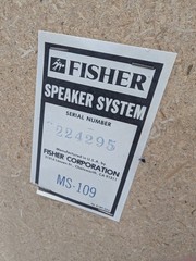 Vintage Fisher Speaker System MS-109 Upgrade Set 22x10x8 Crisp Clear Music