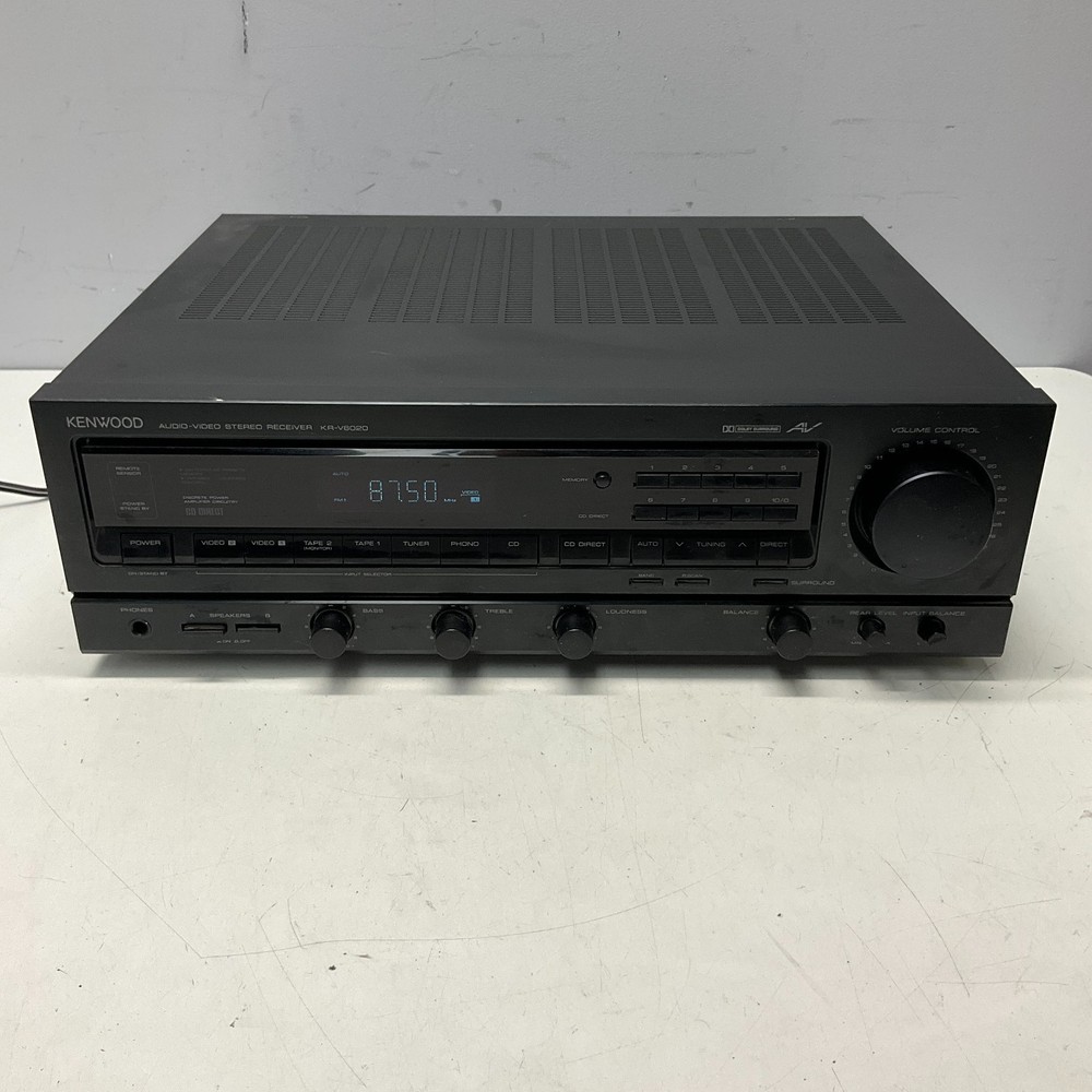 Vintage Kenwood KR-V6020 Audio video Stereo Receiver Tested Working No Remote