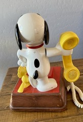 Vintage 1976 ATC Snoopy Woodstock Telephone Tested Working Peanuts Character