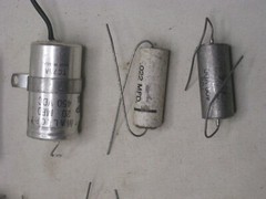 not tested vintage capacitor lot SPRAGUE 270021 Vitamin Q Mallory TC75A x 2 ++