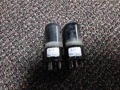 Pair Mixed 6V6GT / Dark Glass Vintage Radio Tube Guitar Audio Amp Tested