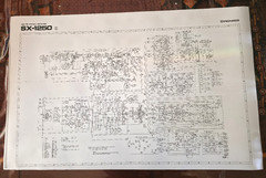 Pioneer SX- 1250 AM/FM Receiver Schematics- Large Print 24″x36″