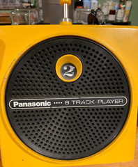 1970’s Panasonic Dynamite Plunger Portable Yellow 8 Track Player No Cord RQ-830S