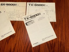 Original Pioneer TX-6500 II SA-6500 II Owner’s Operating Manuals & Schematics