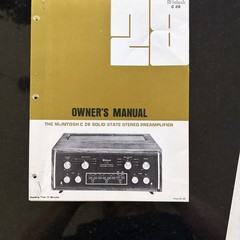 Original McIntosh C 28 Solid State Stereo Preamplifier Owners Manual,plus Extras