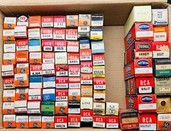 Vintage USA Radio TV Vacuum Tube Lot RCA Raytheon Sylvania Brimar Mixed NOS Used