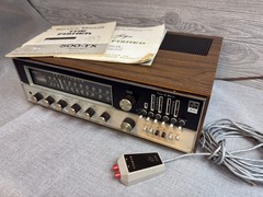 THE FISHER 800-T Stereo Receiver 500-TX with Remote RK-30, Wood Cabinet & Manual