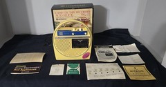 Hitachi Cassette Tape Recorder Vintage TRQ-225 Yellow Portable Box Manual Mono
