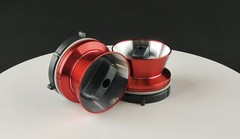 1 Pair Universality Red Silver metal Nab Hub Adapter For R2R Studer Pioneer etc