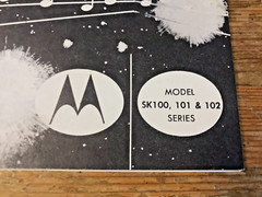 Motorola Manual Model SK 100 101 102 Stereo Service Guide Booklet VTG