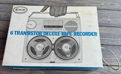 Vintage Stellar REC-16 6 Transistor Deluxe Tape Recorder With Box & Accessories