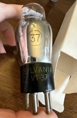 Pair Type VT 37 ST Bottle Globe Black Plate Power Tubes Sylvania SC251A SC966P